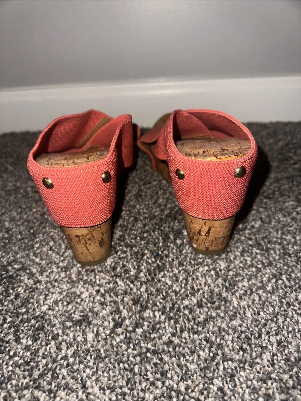 Montego Bay Club Coral Cross-Strap Cork Wedge Sandals
